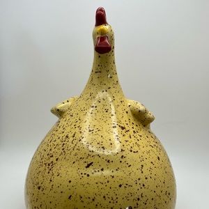 Stoneware chicken 8.5” farmhouse decor